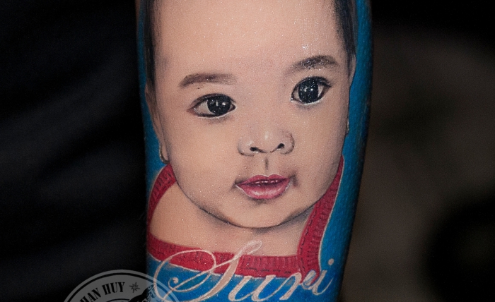 Hình Xăm Chân Dung màu by Phan Huy