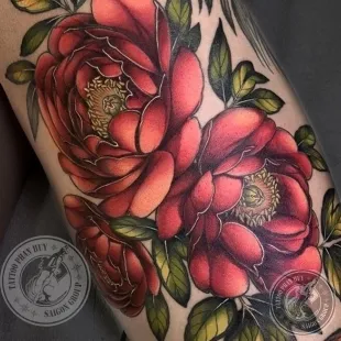 Hình Xăm Hoa Mẫu Đơn